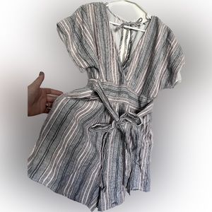 American Eagle Stripped Romper size Large.